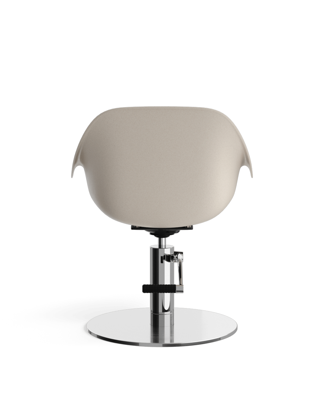 Eco - Beige hairdresser's chair - Chrome plate foot
